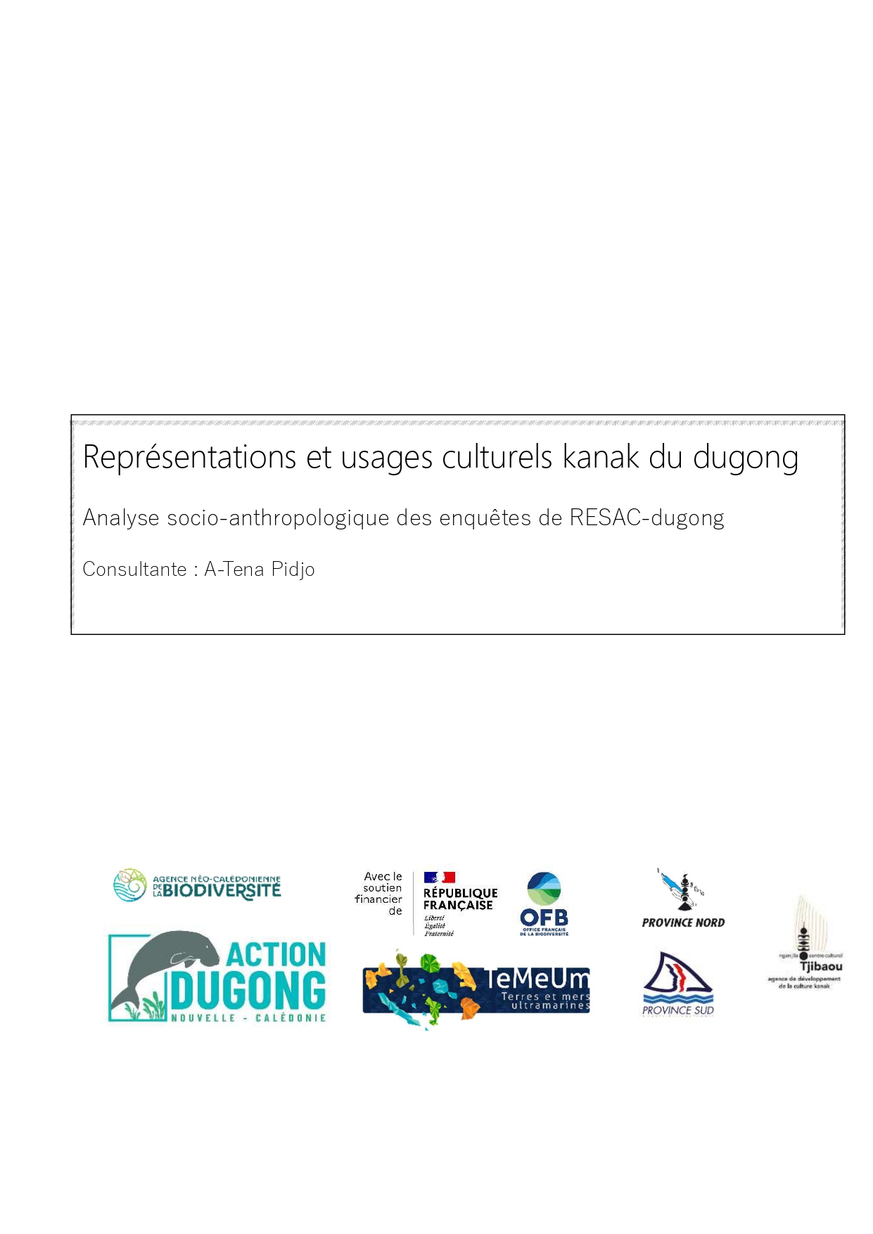 Etude soci-anthropologique Dugong 